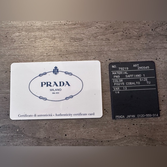 Prada Cobalt Blue Vertical Wallet with COA - Picture 11 of 12